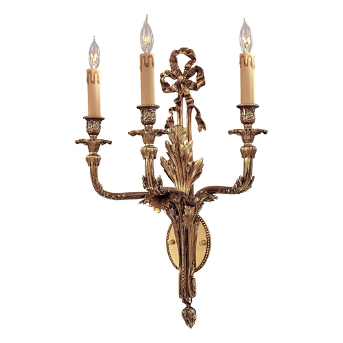 Sconce Wall Light in French Gold by Metropolitan Lighting