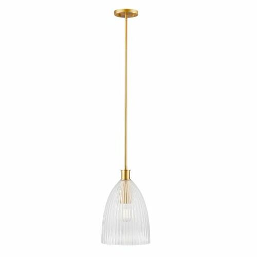 15.50-Inch High Pendant in Natural Brass by Meridian