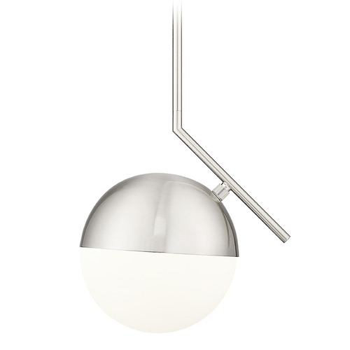 Z-Lite Realm Sphere Brushed Nickel Pendant Light with Globe Shade