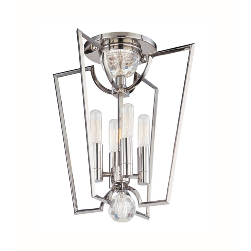 Hudson Valley Lighting Waterloo Semi-Flush Mount in Polished Nickel by Hudson Valley Lighting 3004-PN