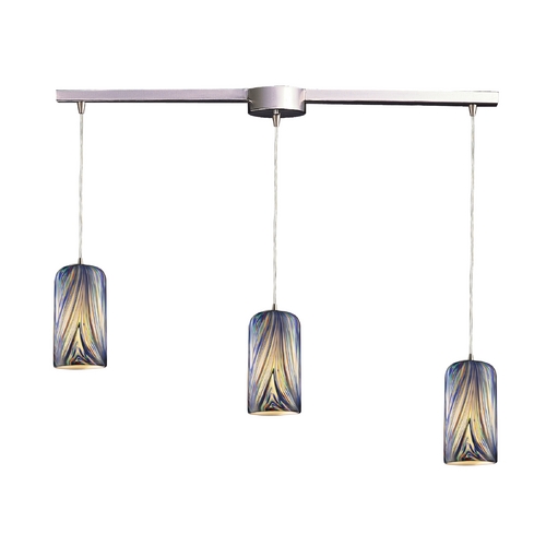 Elk Lighting Modern Multi-Light Pendant Light with Multi-Color Glass and 3-Lights 544-3L-MO