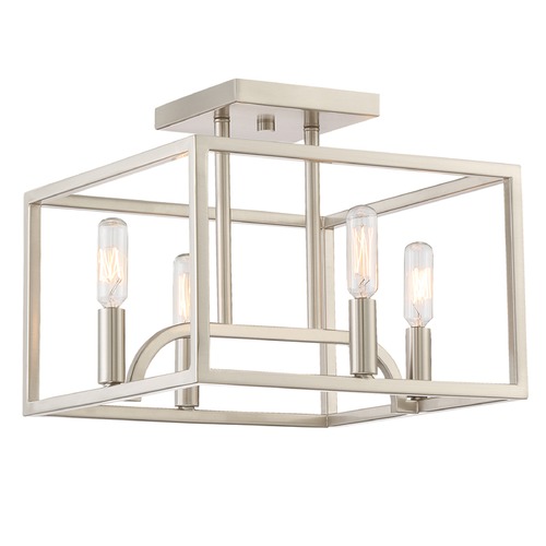 Designers Fountain Uptown Satin Platinum Semi-Flushmount Light