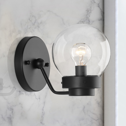 Spatial Black Sconce by Progress Lighting