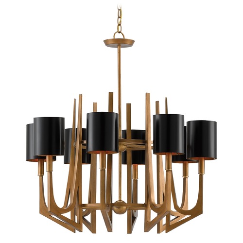 Umberto Chandelier in Brass by Currey & Company