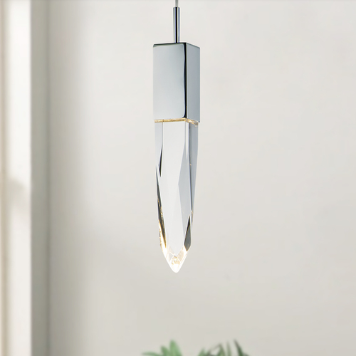 Quartz LED Pendant in Polished Chrome by ET2 Lighting