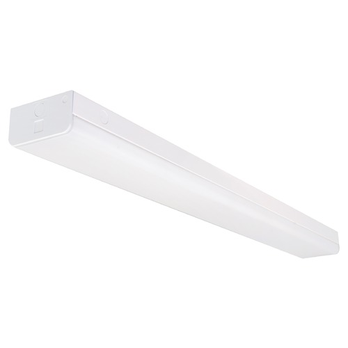 Satco Lighting 4ft 40W LED Wide Strip EM Backup 120-277V 5000K 4909LM 0-10V Dimming by Satco Lighting 65/1153