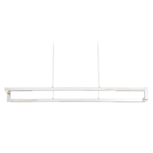 Clinton 40-Inch Linear LED Chandelier in Chrome by Eurofase Lighting