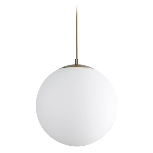 Oxygen Luna 12-Inch LED Globe Pendant in Aged Brass by Oxygen Lighting 3-673-40