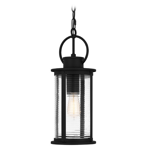 Quoizel Lighting Tilmore Matte Black Mini-Pendant Light with Cylindrical Shade