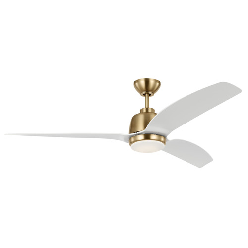 Visual Comfort Fan Collection Avila 60 LED Satin Brass LED Ceiling Fan with Light