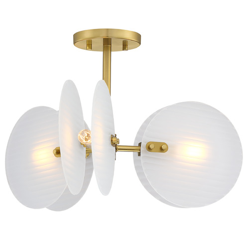 Designers Fountain Sky Fall Brushed Gold Semi-Flushmount Light