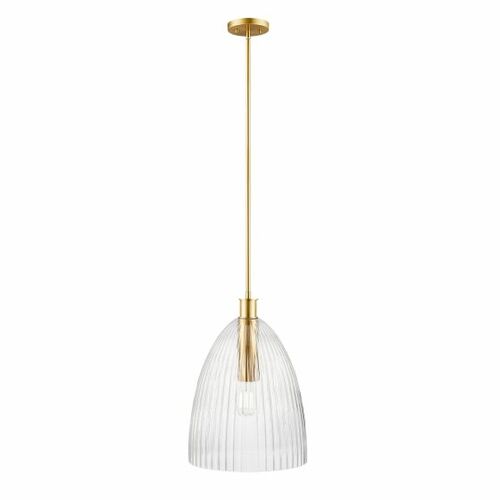20-Inch High Pendant in Natural Brass by Meridian