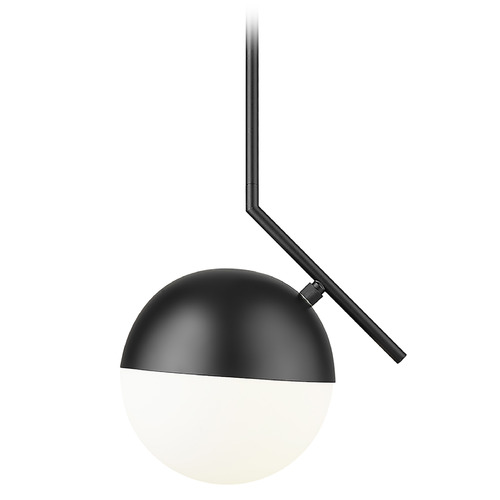 Z-Lite Realm Sphere Matte Black Pendant Light with Globe Shade