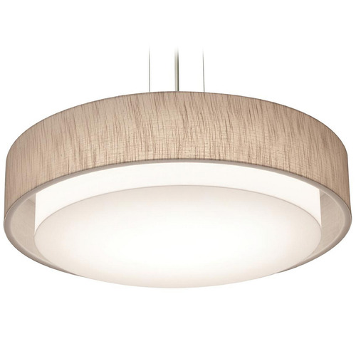 Afx Lighting Sanibel Black LED Pendant Light with Drum Shade