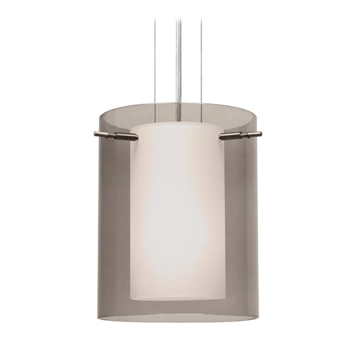 Besa Lighting Besa Lighting Pahu Satin Nickel Mini-Pendant Light 1KG-S00607-SN