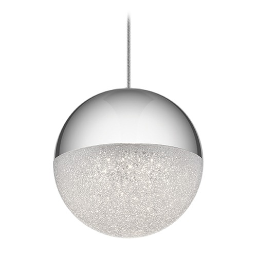 Moonlit 4.75-Inch Chrome LED Pendant by Elan Lighting