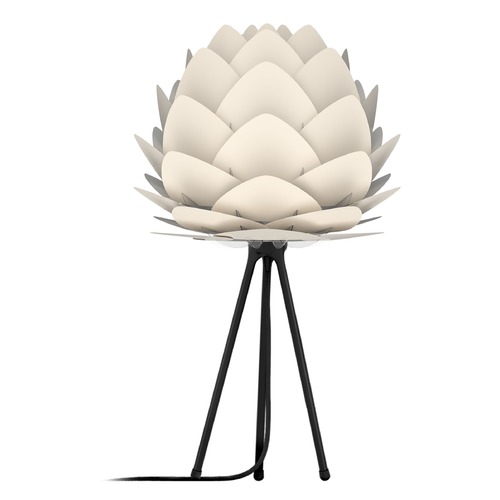 UMAGE Black Table Lamp with Pearl White Metal Shade 2128_4024