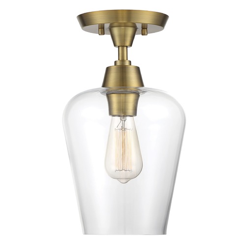 Savoy House Octave 8-Inch Semi-Flush Mount in Warm Brass by Savoy House 6-4037-1-322