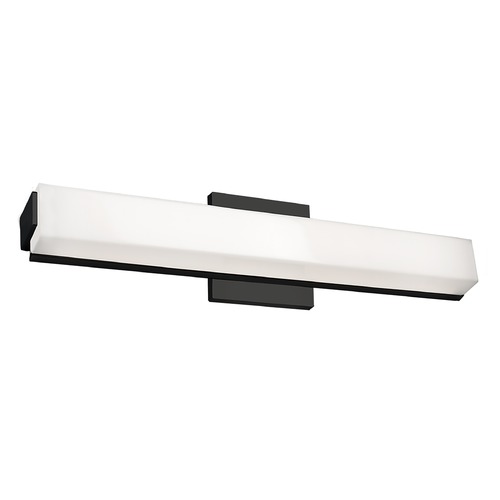 Modern Black LED Bathroom Light with White Shade 3000K 900LM by Kuzco Lighting