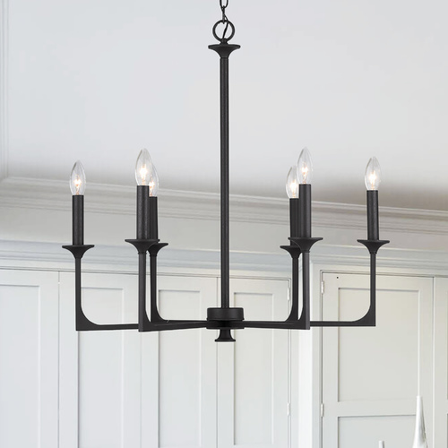 Capital Lighting Clint 28-Inch Chandelier in Black Iron by Capital Lighting 437361BI