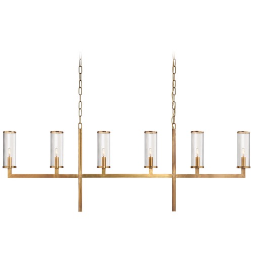 Kelly Wearstler Liaison Linear Chandelier in Brass by Visual Comfort Signature