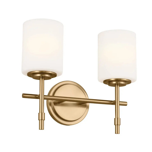 Ali 2-Light Bath Light in Brushed Natural Brass by Kichler Lighting
