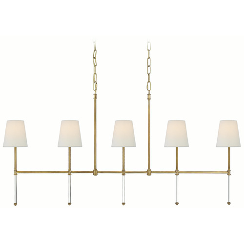 Visual Comfort Signature Collection Visual Comfort Signature Collection Suzanne Kasler Camille Hand-Rubbed Antique Brass Island Light SK5055HAB-L