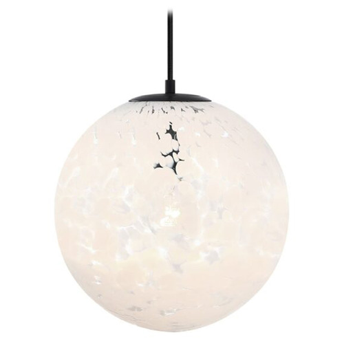 Designers Fountain Circo Matte Black Pendant Light with Globe Shade