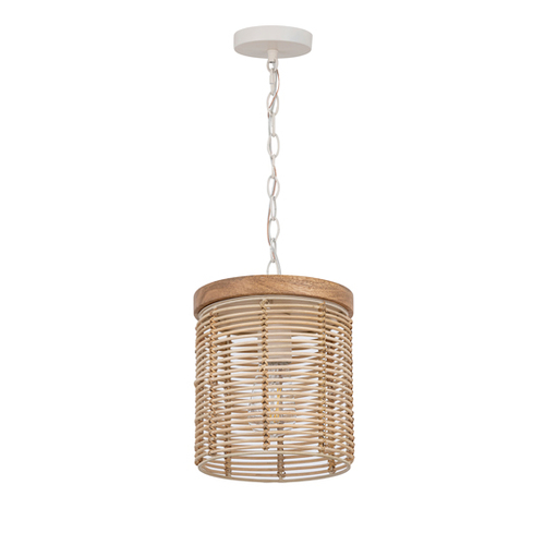 Vannerie Mini Pendant in Ecru by Maxim Lighting