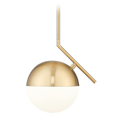 Z-Lite Z-Lite Realm Sphere Modern Gold Pendant Light with Globe Shade 7517P11-MGLD