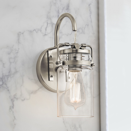 Brinley Brushed Nickel Wall Sconce by Kichler Lighting