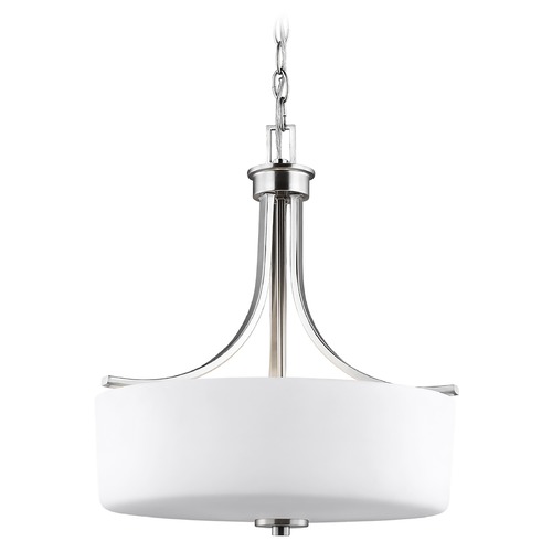 Canfield Brushed Nickel Pendant by Generation Lighting