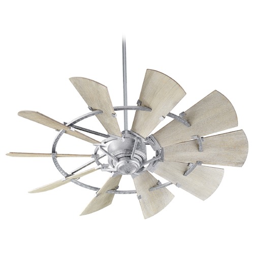 Quorum Lighting Quorum Lighting Windmill Galvanized Ceiling Fan Without Light 95210-9
