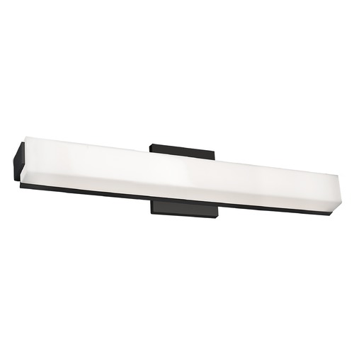 Modern Black LED Bathroom Light with White Shade 3000K 1400LM by Kuzco Lighting