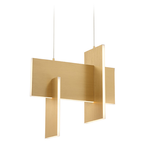 Coburg 20-Inch LED Pendant in Gold by Eurofase Lighting