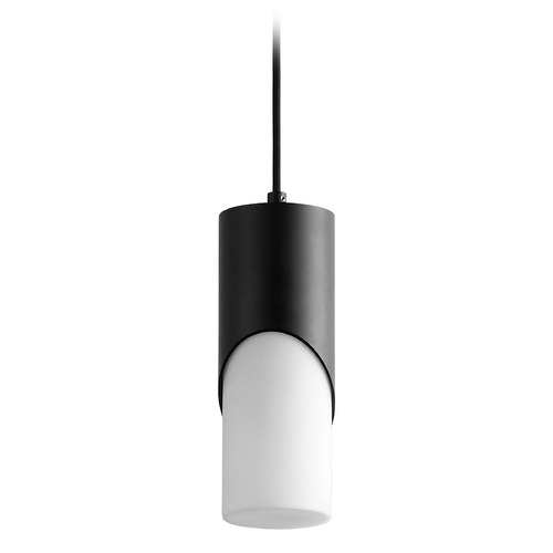 Ellipse 11-Inch LED Glass Pendant in Black by Oxygen Lighting