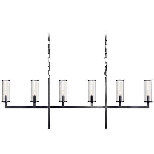Visual Comfort Signature Collection Kelly Wearstler Liaison Linear Chandelier in Bronze by Visual Comfort Signature KW5203BZCG