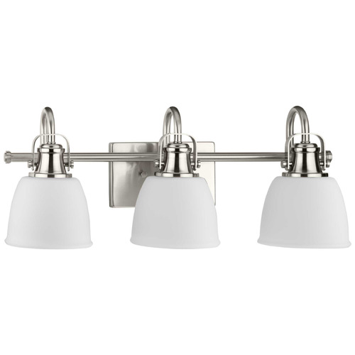 Progress Lighting Preston 3-Light Brushed Nickel Vanity Light