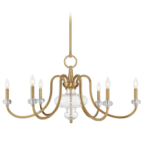 Savoy House Lighting Bergdorf Warm Brass Chandelier