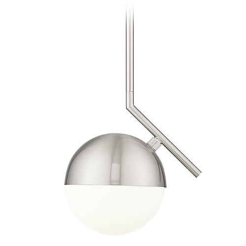 Z-Lite Realm Sphere Brushed Nickel Mini-Pendant Light with Globe Shade