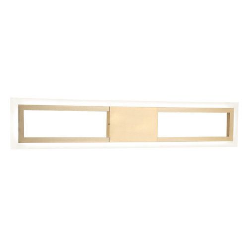 Matteo Lighting Valance Aged Gold Brass LED Vertical Bathroom Light