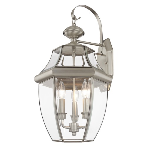 Livex Lighting Livex Lighting Monterey Brushed Nickel Outdoor Wall Light 2351-91