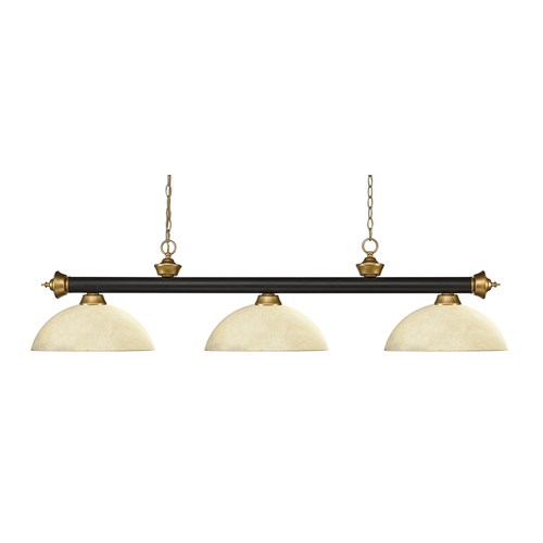 Riviera Bronze & Satin Gold Billiard Light by Z-Lite