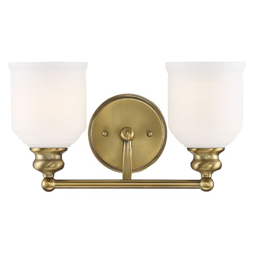 Savoy House Melrose 14.50-Inch Bathroom Light in Warm Brass by Savoy House 8-6836-2-322