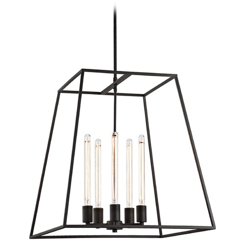 Matteo Lighting Candor Rusty Black Chandelier by Matteo Lighting C57005RB