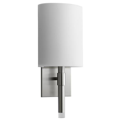 Beacon LED Acrylic Wall Sconce in Satin Nickel by Oxygen Lighting