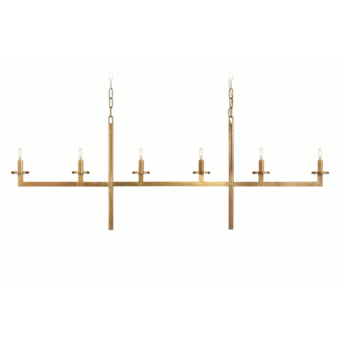 Kelly Wearstler Liaison Linear Chandelier in Brass by VC Signature