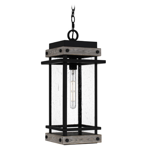 Quoizel Lighting Strader Matte Black Mini-Pendant Light with Cylindrical Shade