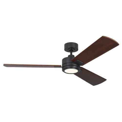 Visual Comfort Fan Collection Harris Smart 56 LED Midnight Black LED Ceiling Fan with Light