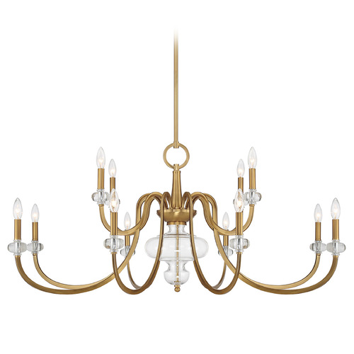 Savoy House Lighting Bergdorf Warm Brass Chandelier